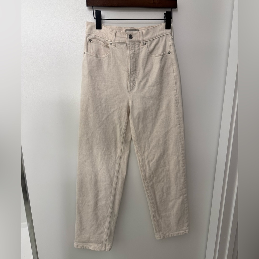 Everlane Ecru High-Waisted Jeans